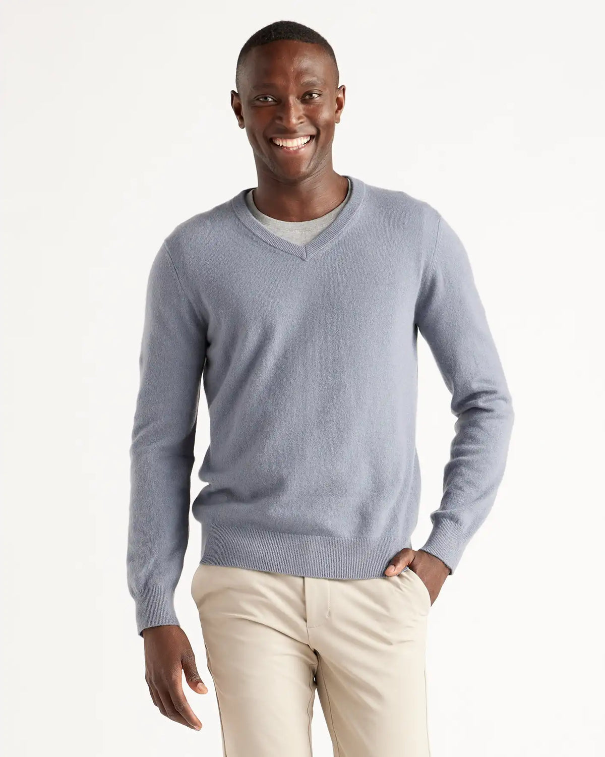 Mongolian Cashmere V-Neck Sweater