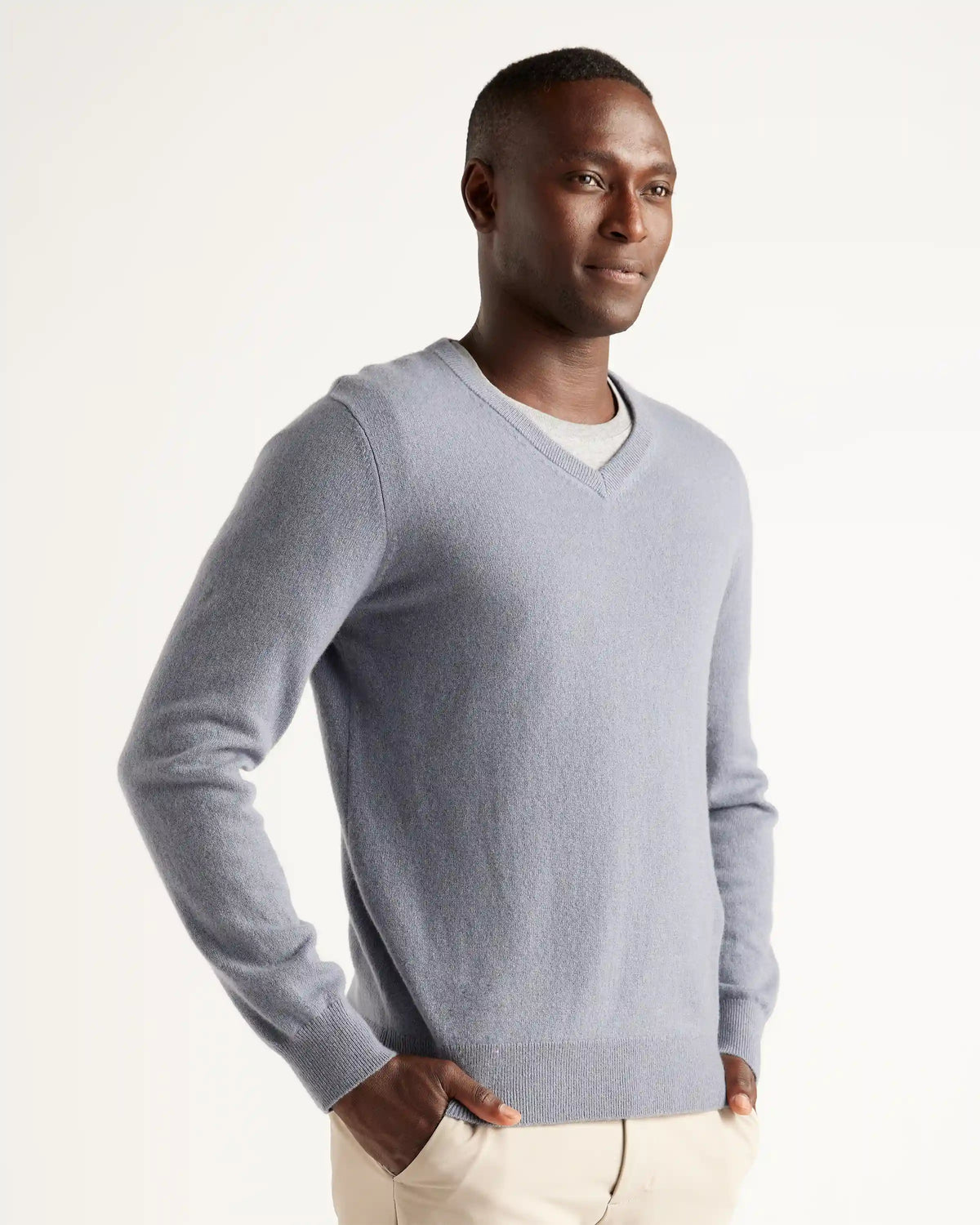 Mongolian Spring Cashmere V-Neck Sweater