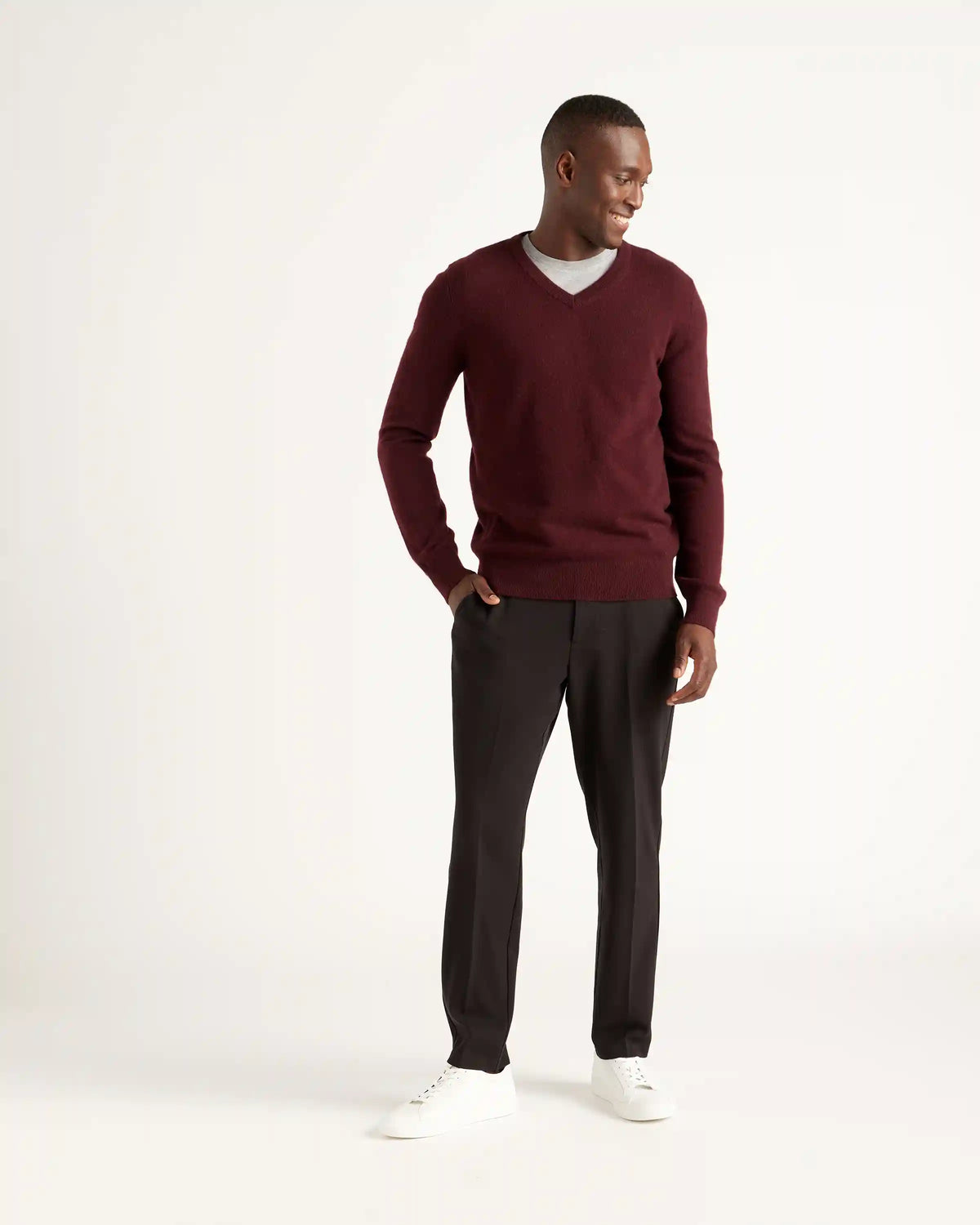 Mongolian Spring Cashmere V-Neck Sweater