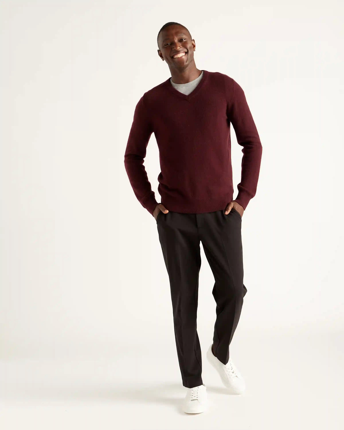 Mongolian Cashmere V-Neck Sweater