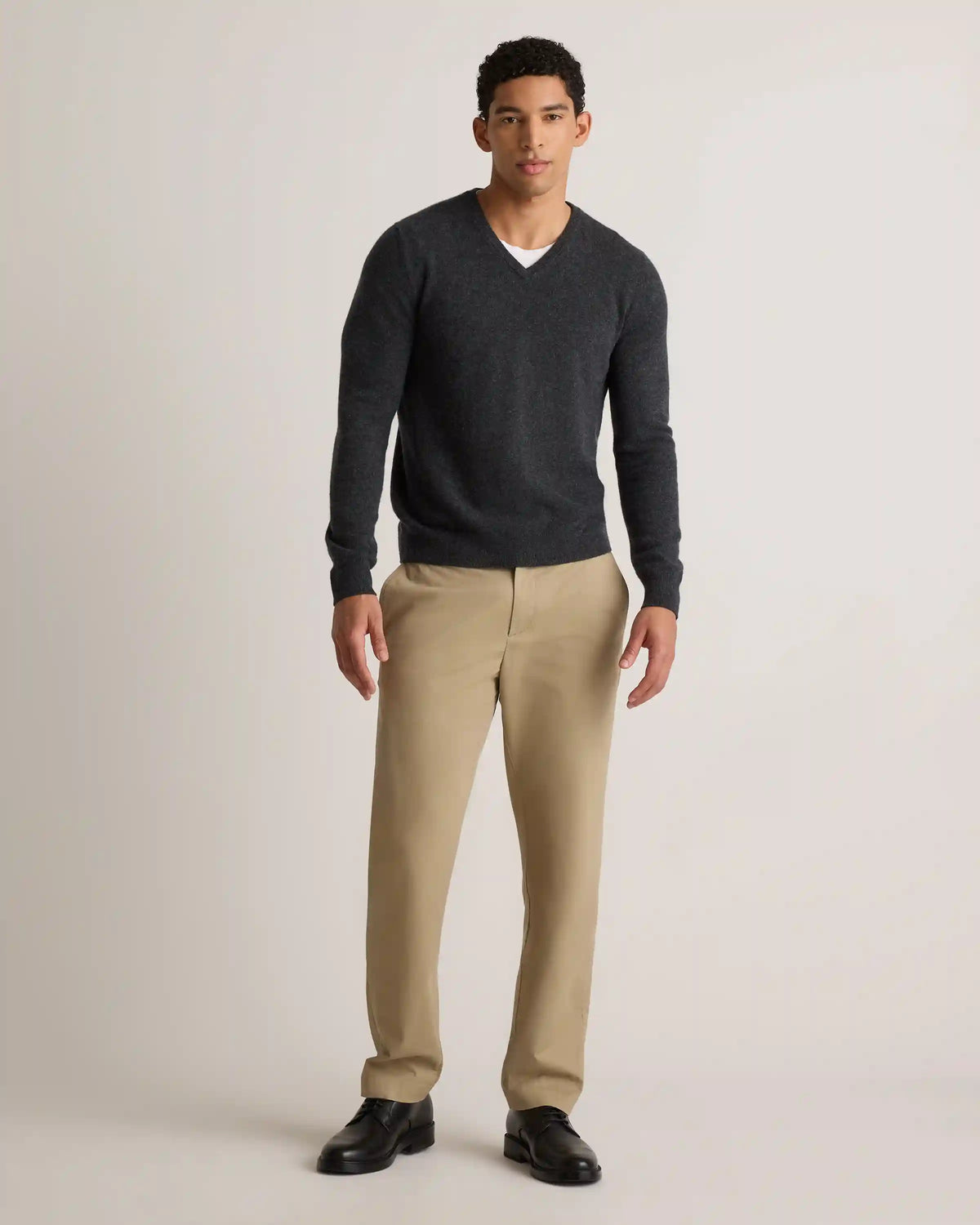 Mongolian Cashmere V-Neck Sweater