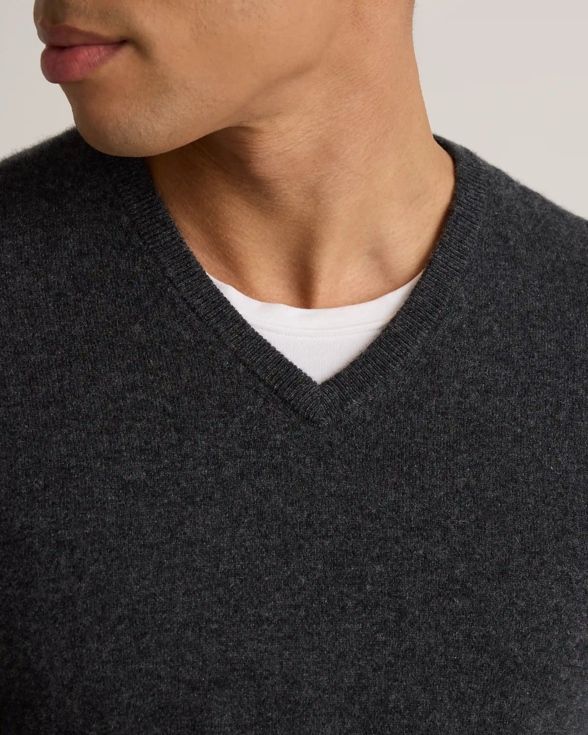 Mongolian Cashmere V-Neck Sweater