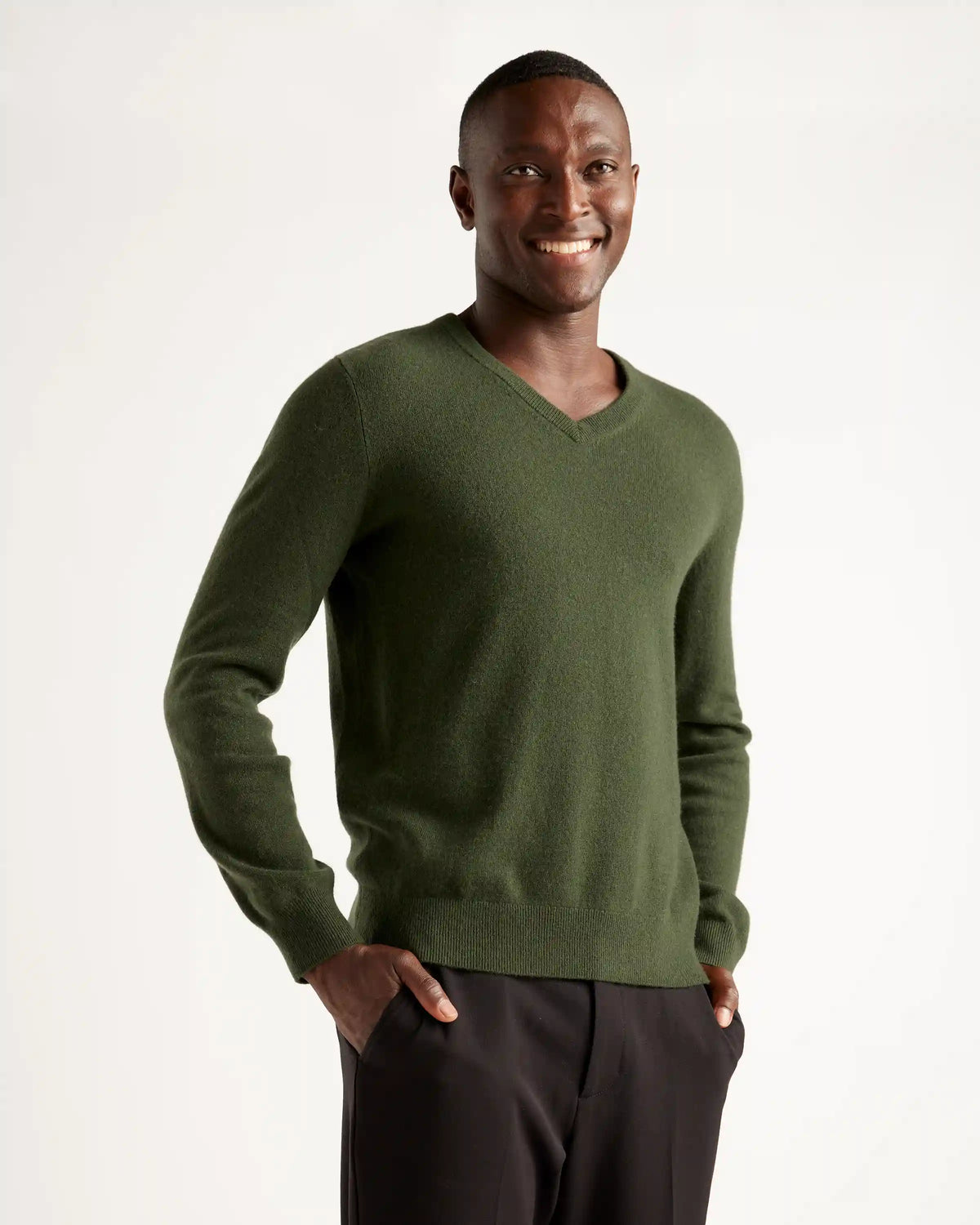 Mongolian Spring Cashmere V-Neck Sweater