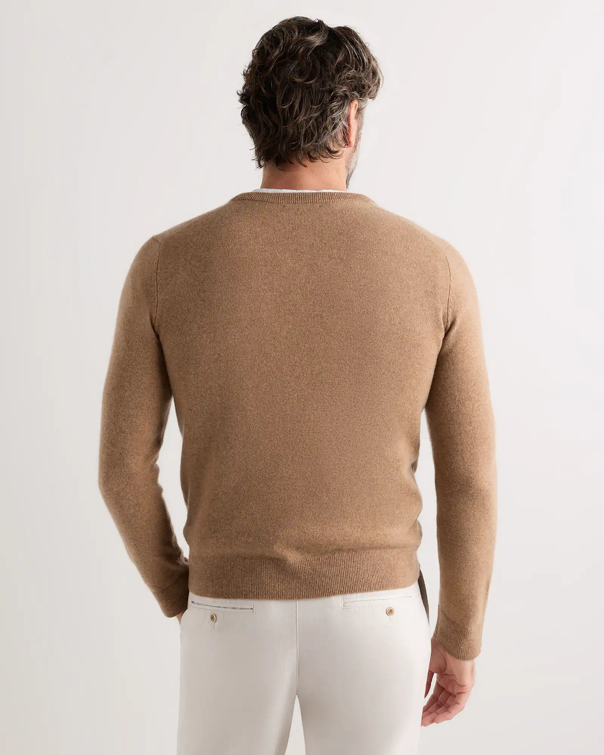 Mongolian Cashmere V-Neck Sweater