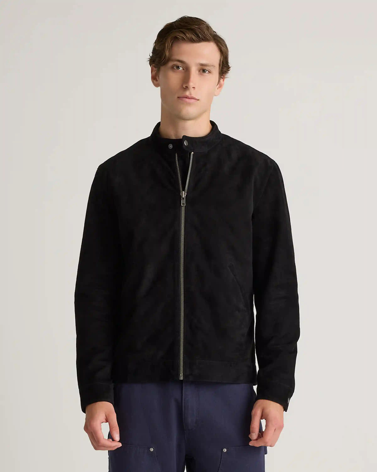 100% Suede Café Racer Jacket