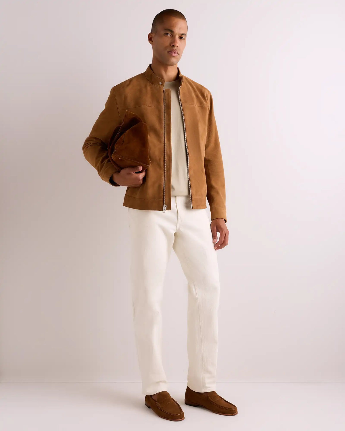 100% Suede Café Racer Jacket