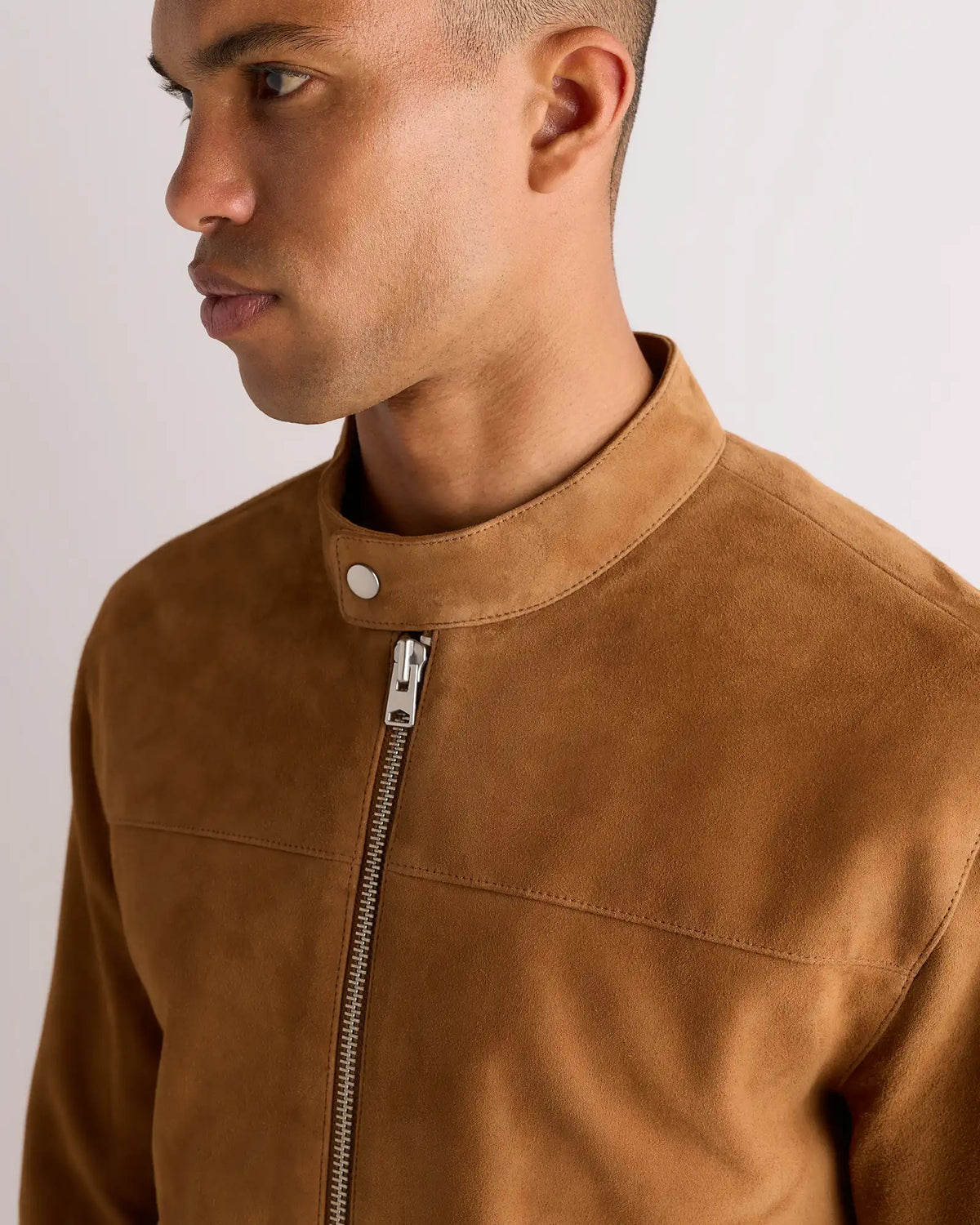100% Suede Café Racer Jacket
