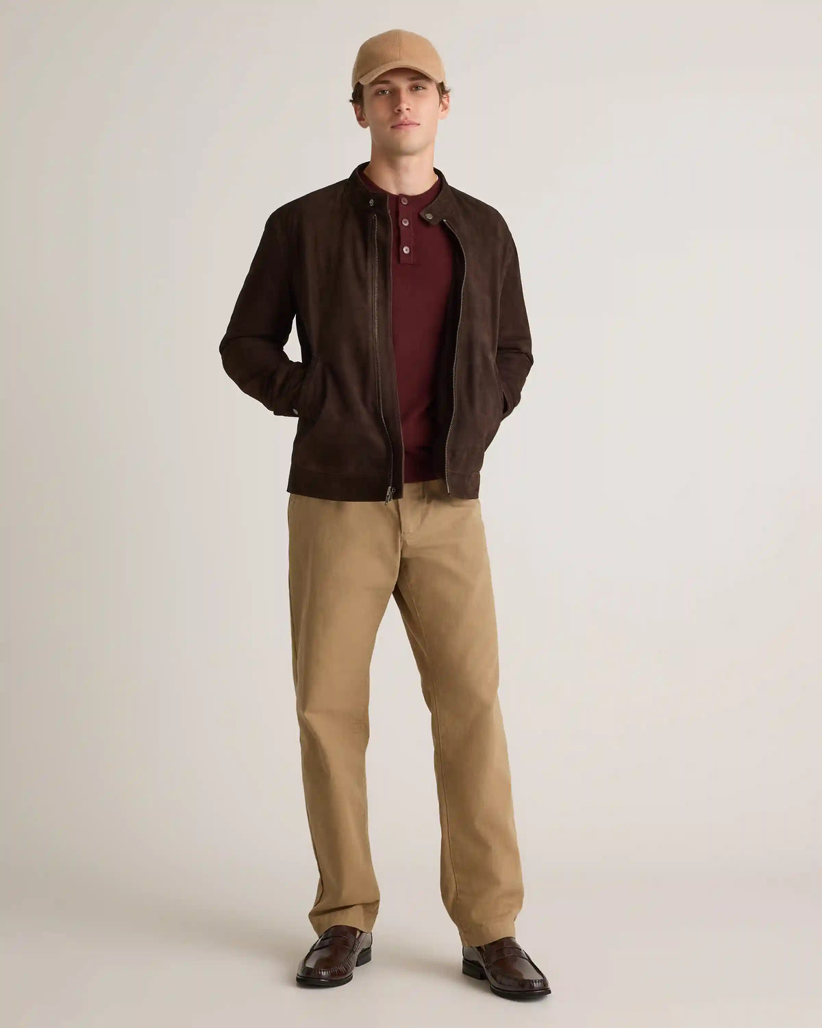 100% Suede Café Racer Jacket