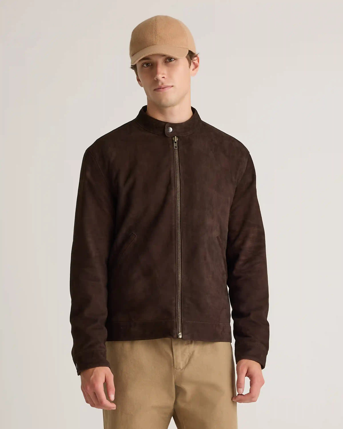100% Suede Café Racer Jacket