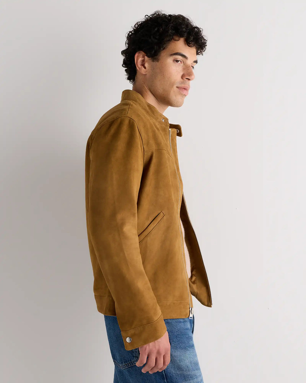 100% Suede Café Racer Jacket