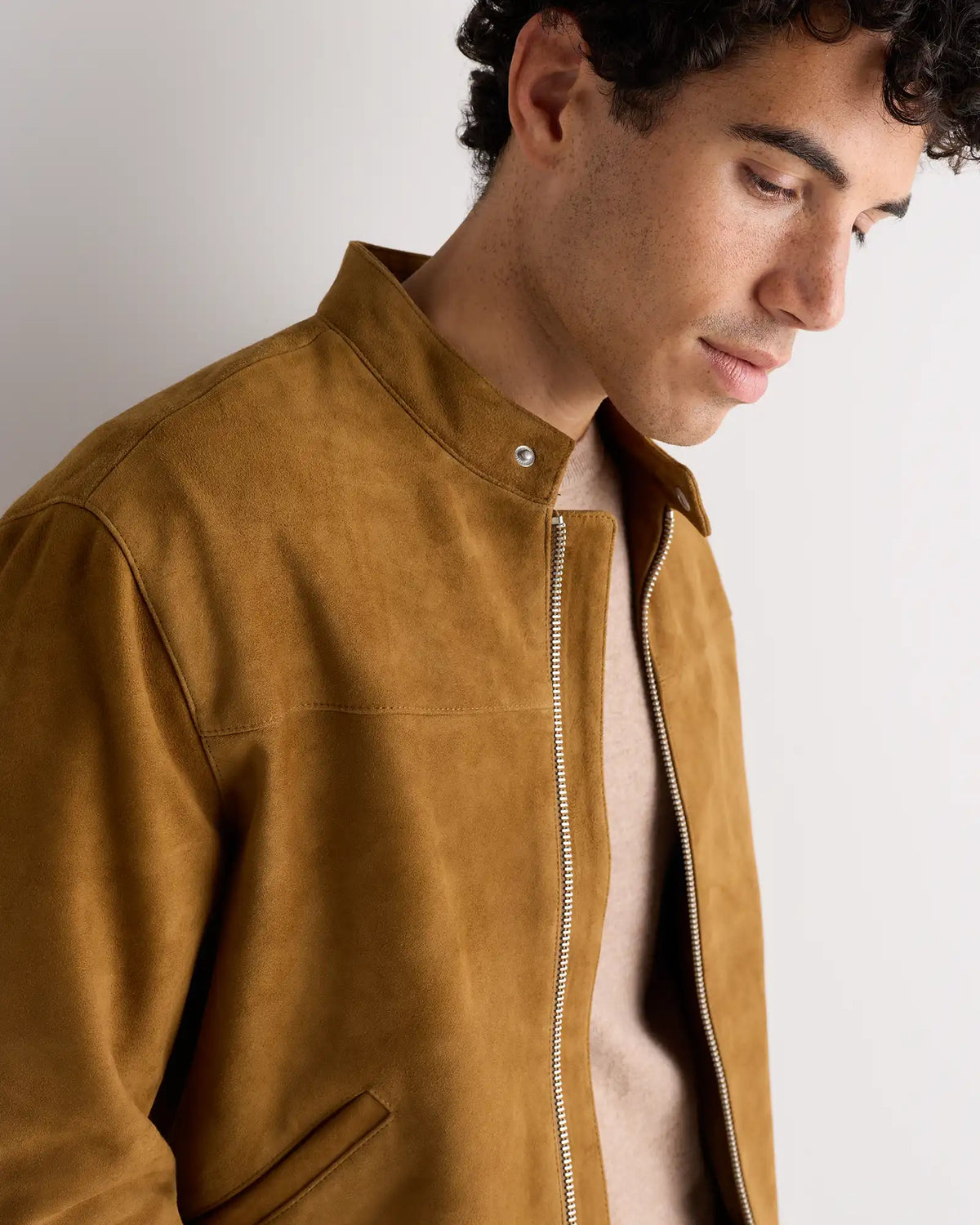 100% Suede Café Racer Jacket
