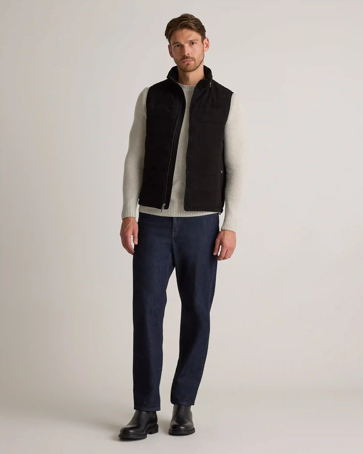 100% Suede Puffer Vest