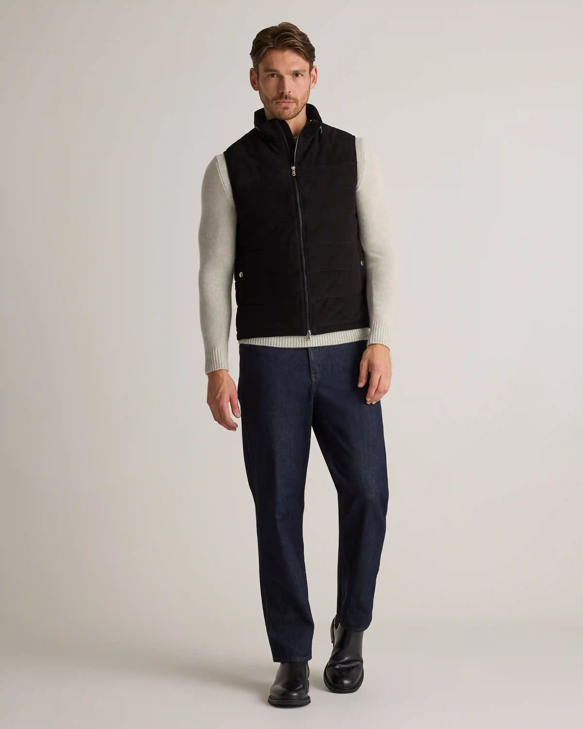100% Suede Puffer Vest