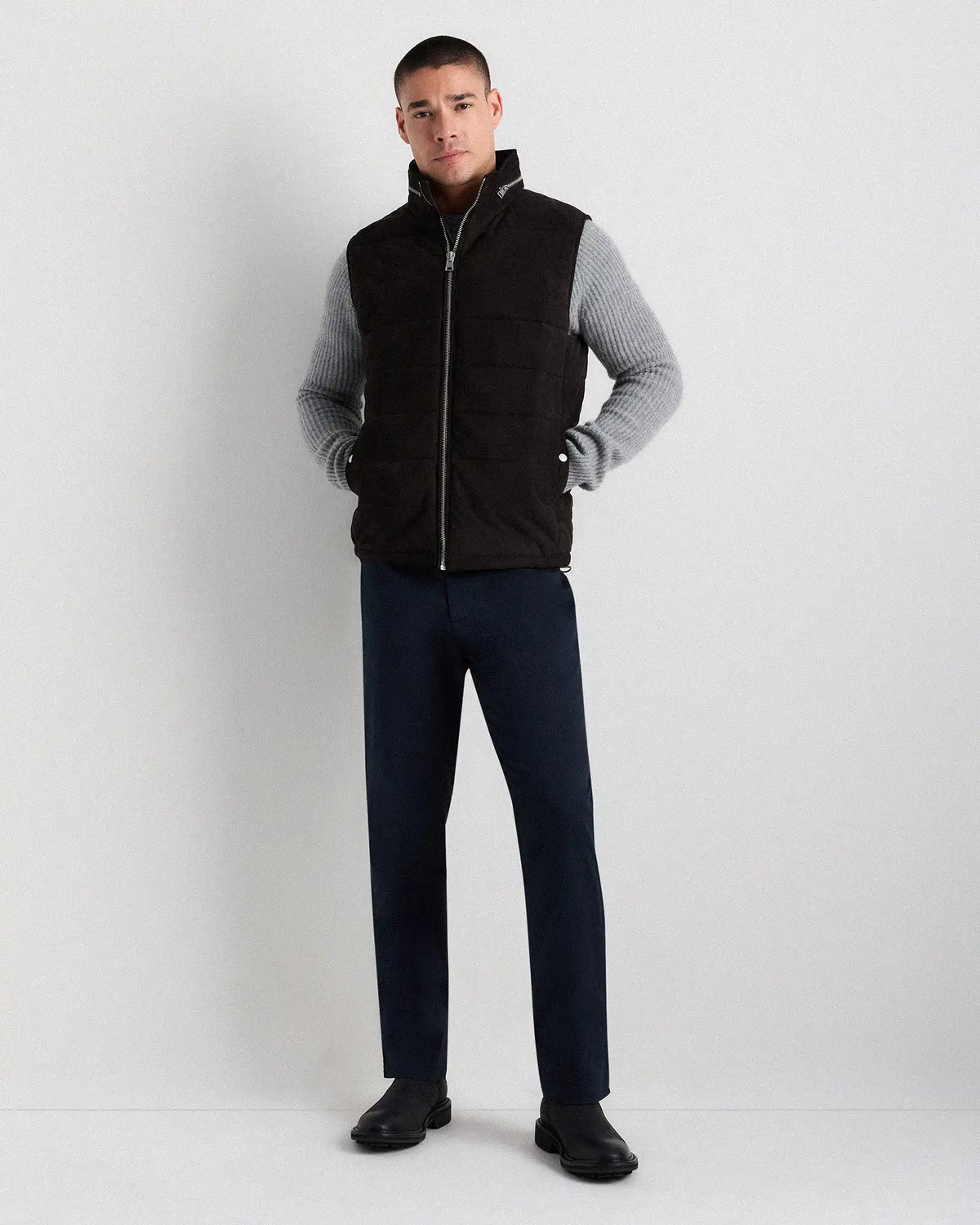 100% Suede Puffer Vest