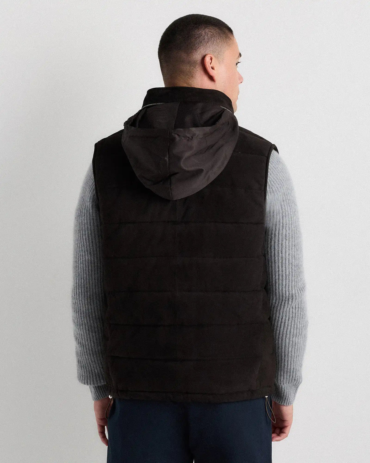 100% Suede Puffer Vest