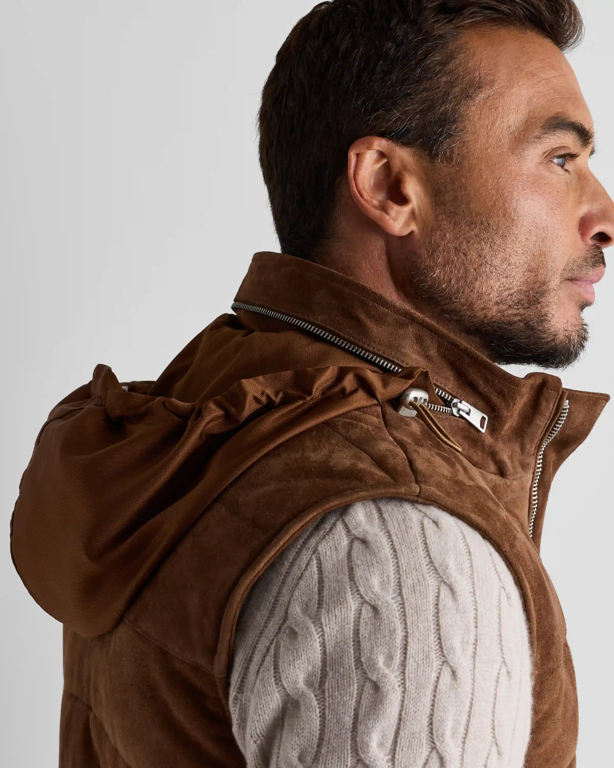 100% Suede Puffer Vest
