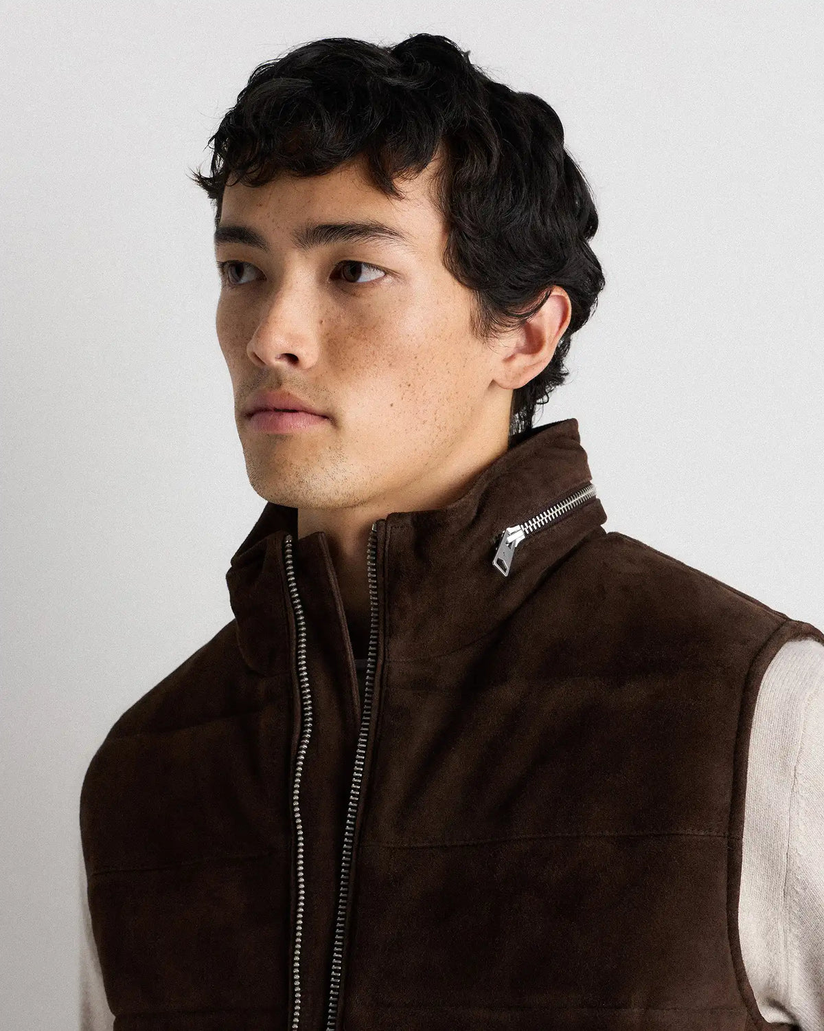 100% Suede Puffer Vest
