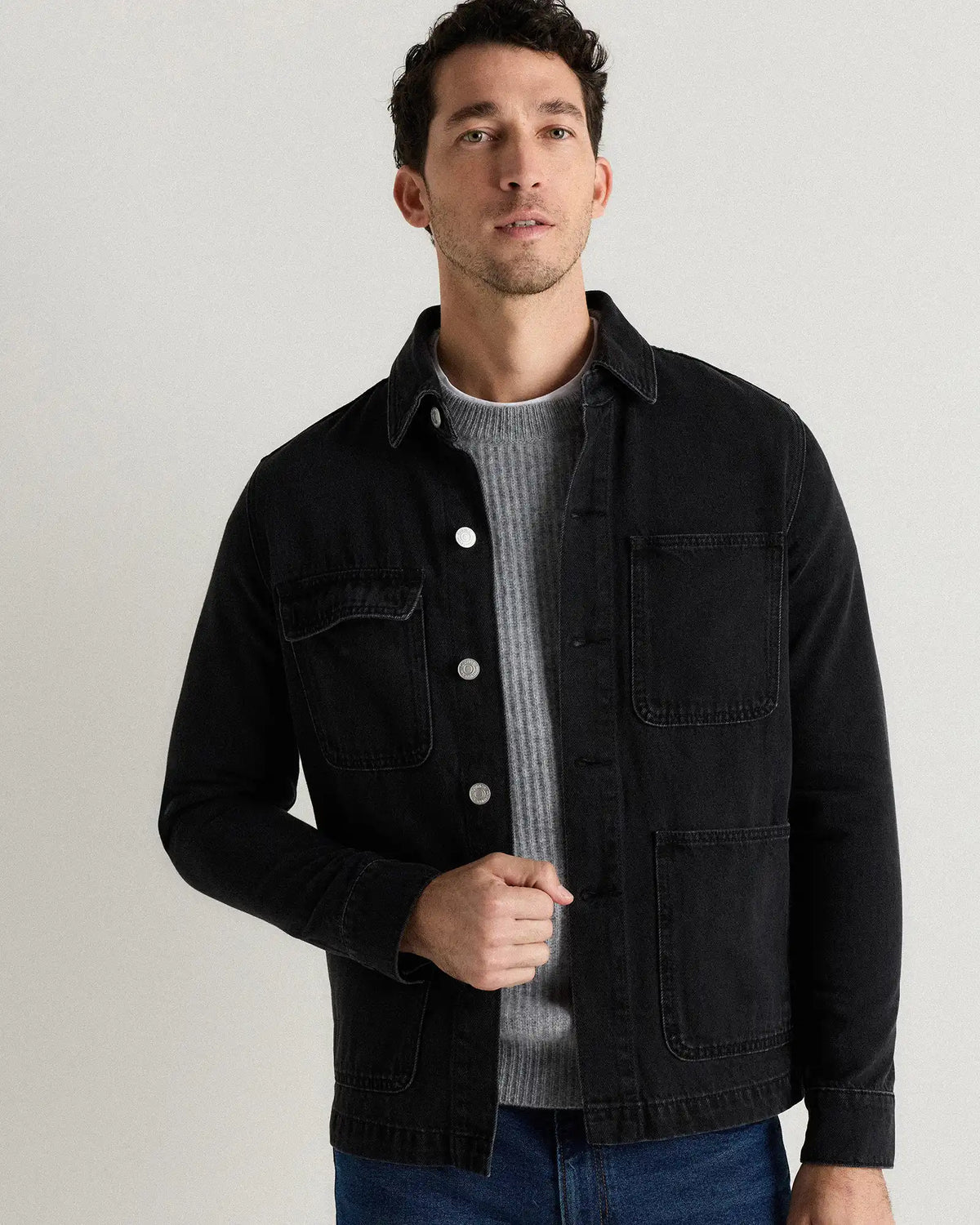 100% Organic Cotton Denim Chore Jacket