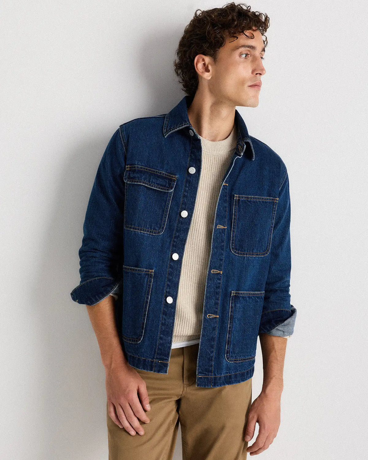100% Organic Cotton Denim Chore Jacket