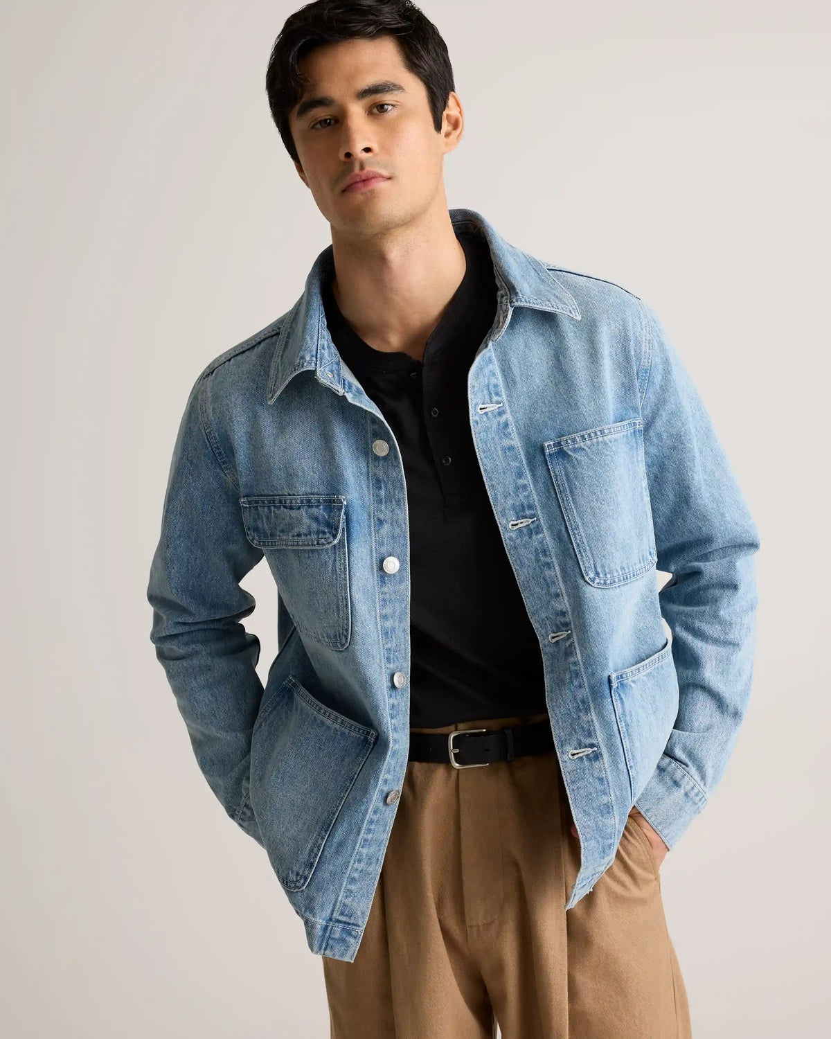 100% Organic Cotton Denim Chore Jacket