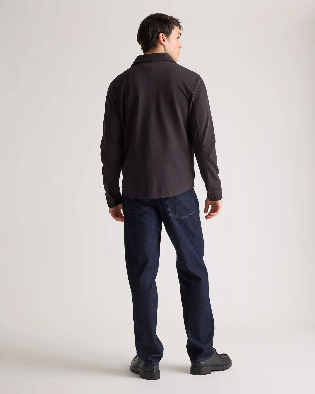 Cotton Pique Knit Overshirt