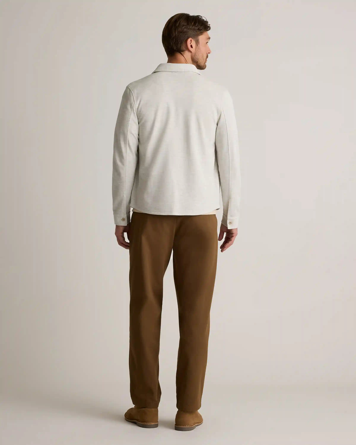 Cotton Pique Knit Overshirt