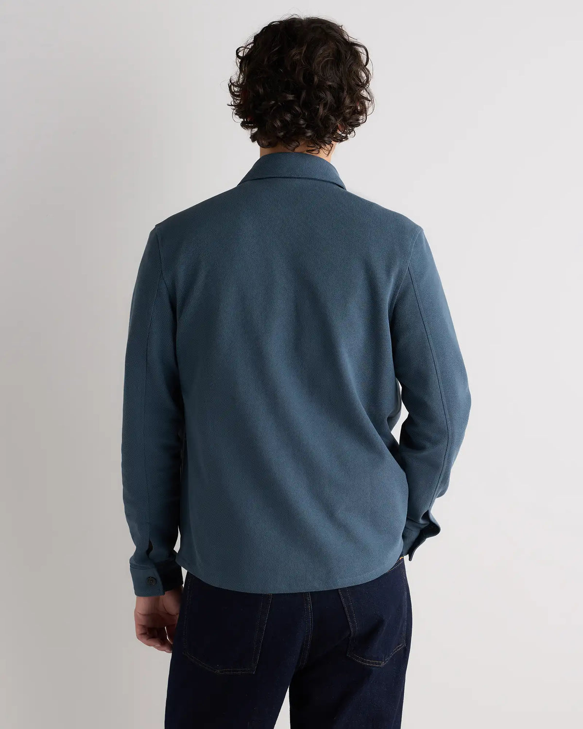 Cotton Pique Knit Overshirt