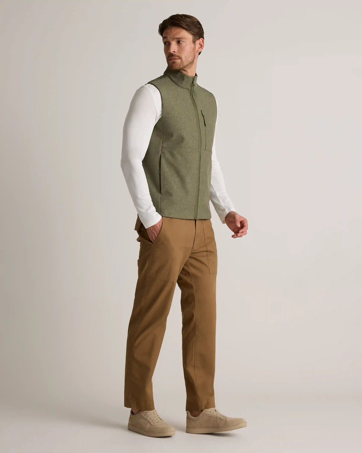 Softshell Fleece-Lined Full-Zip Vest