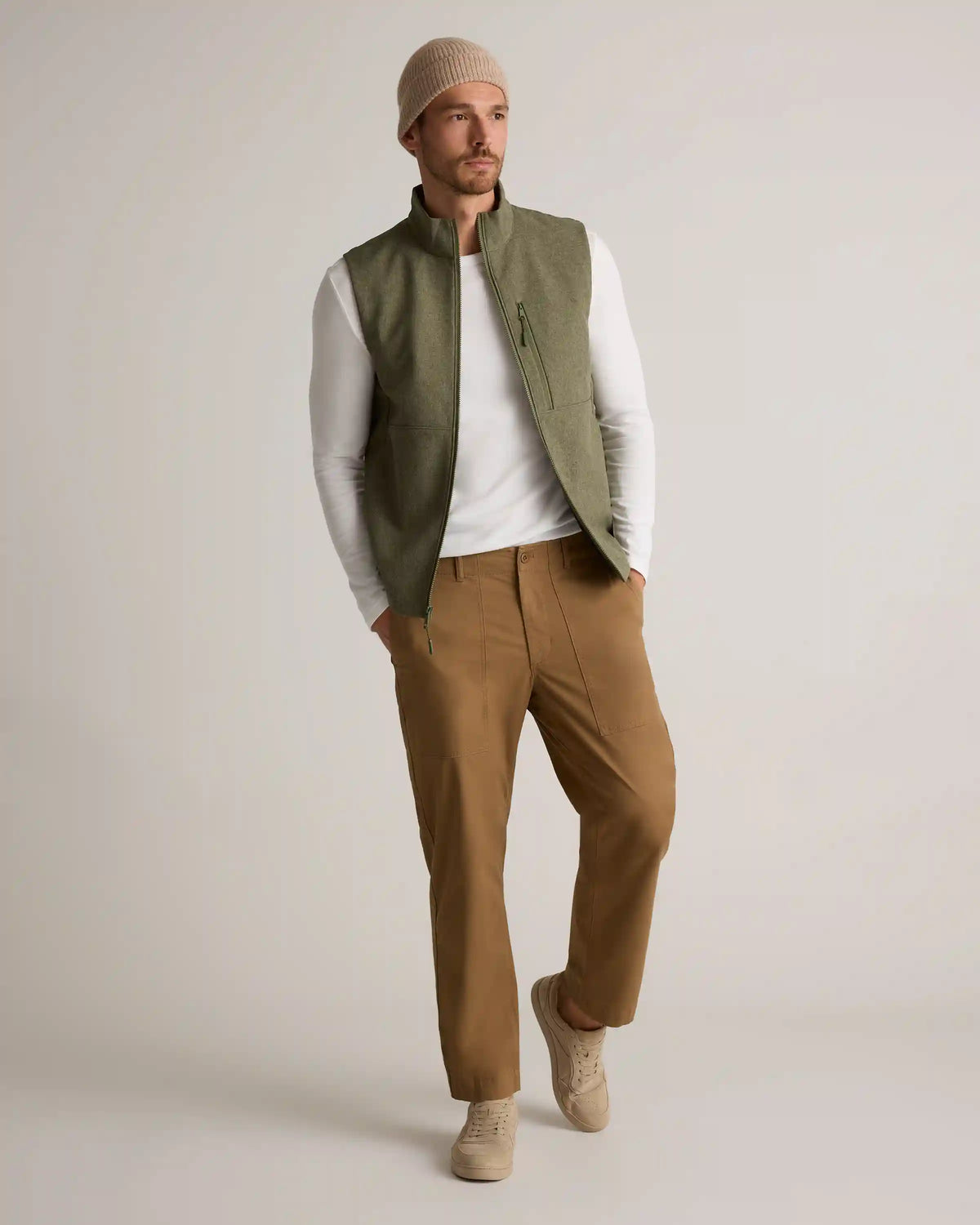 Softshell Fleece-Lined Full-Zip Vest