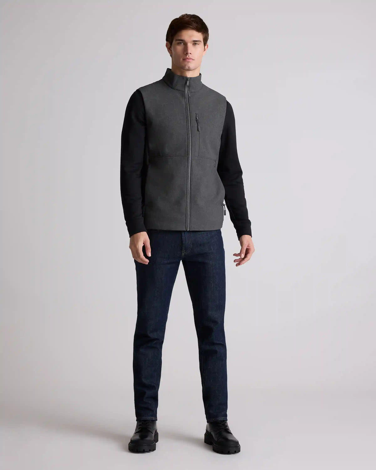 Softshell Fleece-Lined Full-Zip Vest