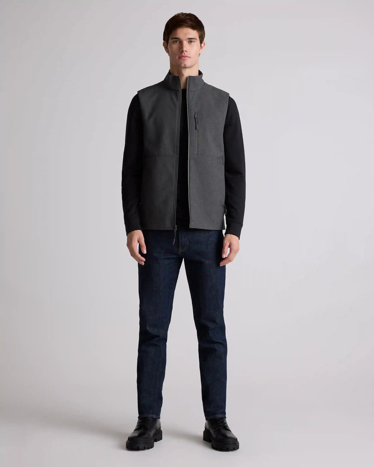 Softshell Fleece-Lined Full-Zip Vest