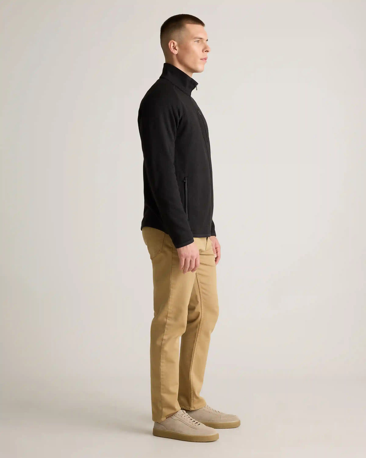 Sweater-Knit Fleece Full-Zip Jacket