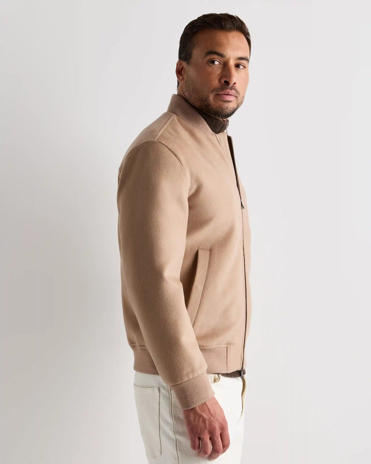 100% Mongolian Cashmere Bomber Jacket