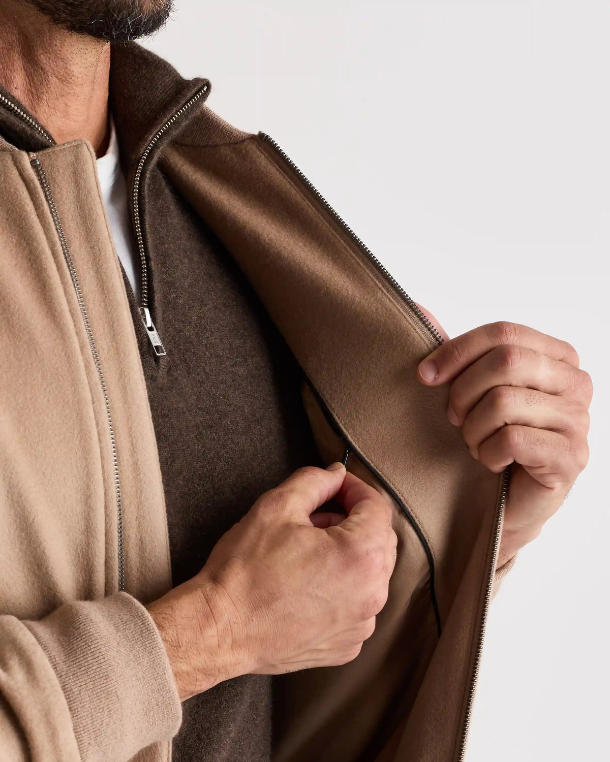 100% Mongolian Cashmere Bomber Jacket
