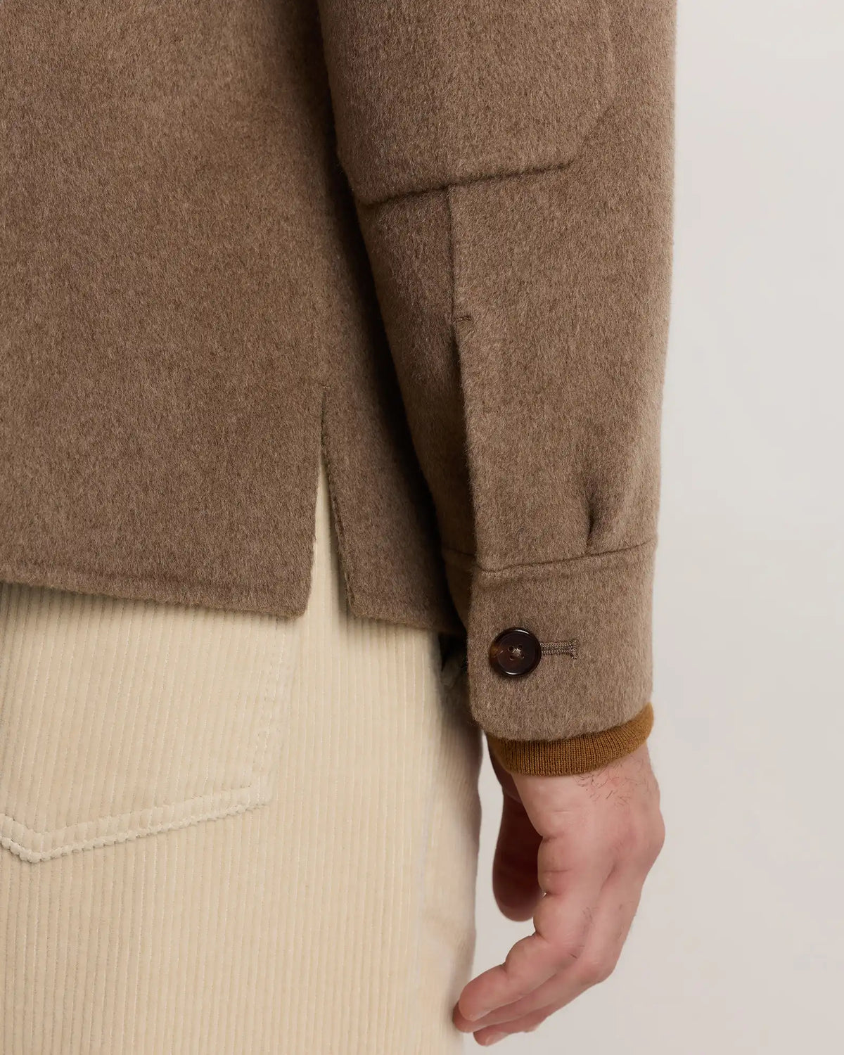 100% Mongolian Cashmere Double-Faced Shirt Jacket