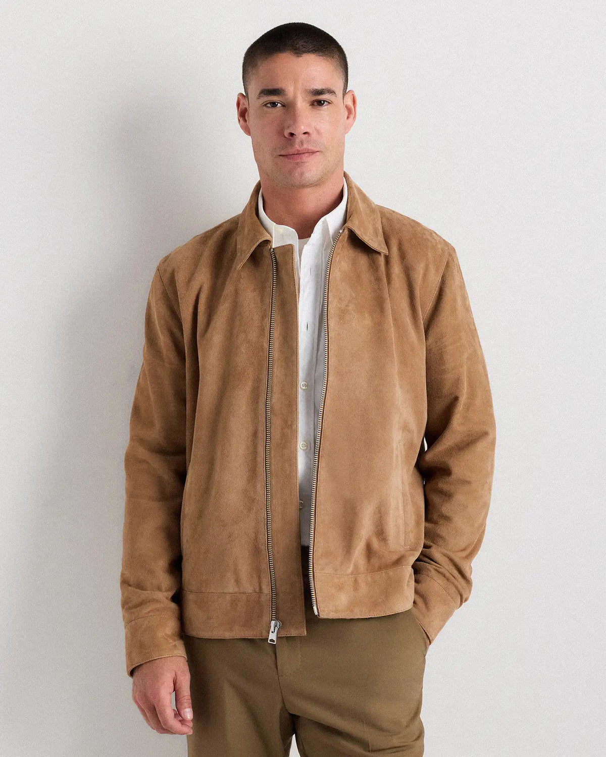 100% Suede Harrington Jacket