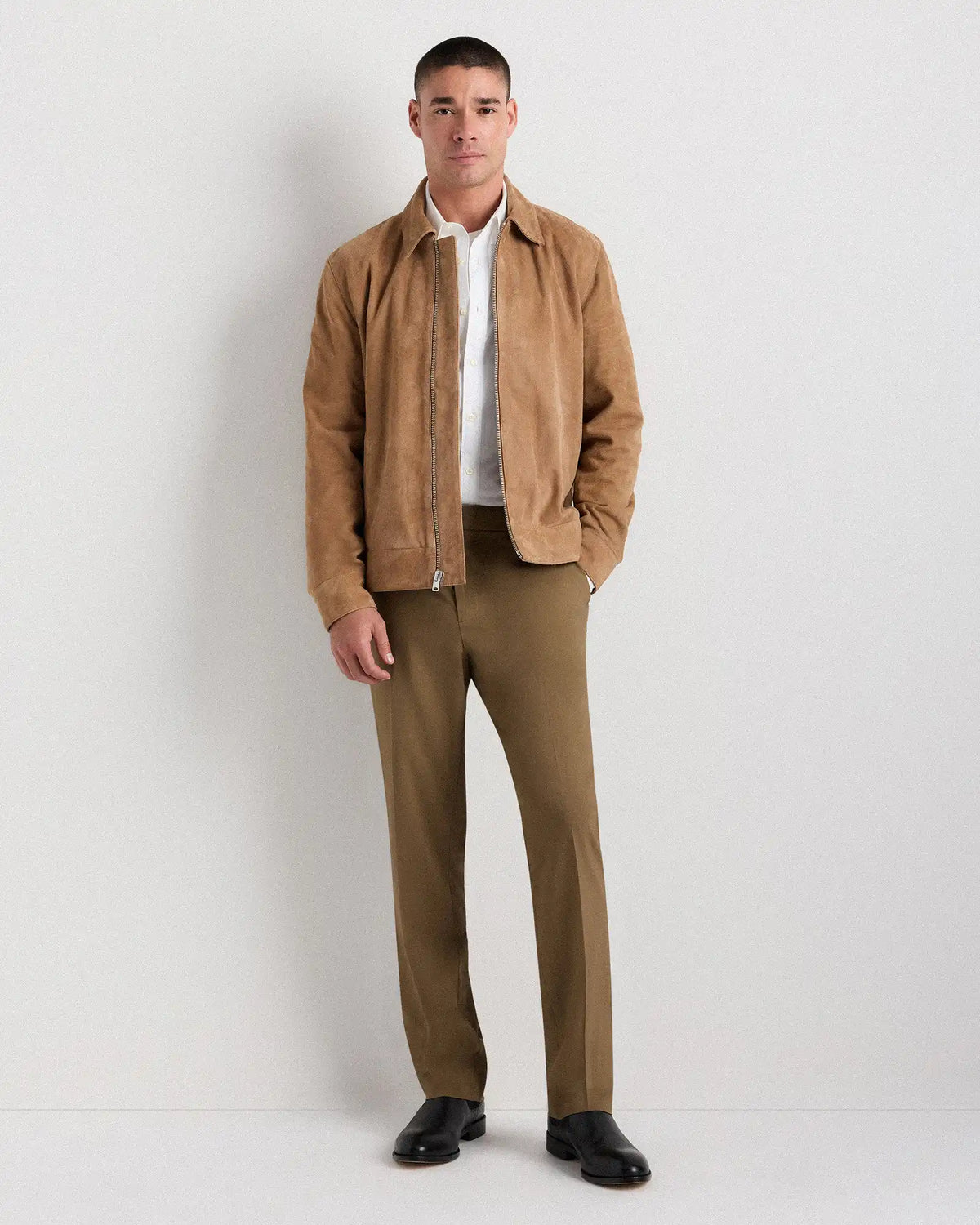 100% Suede Harrington Jacket