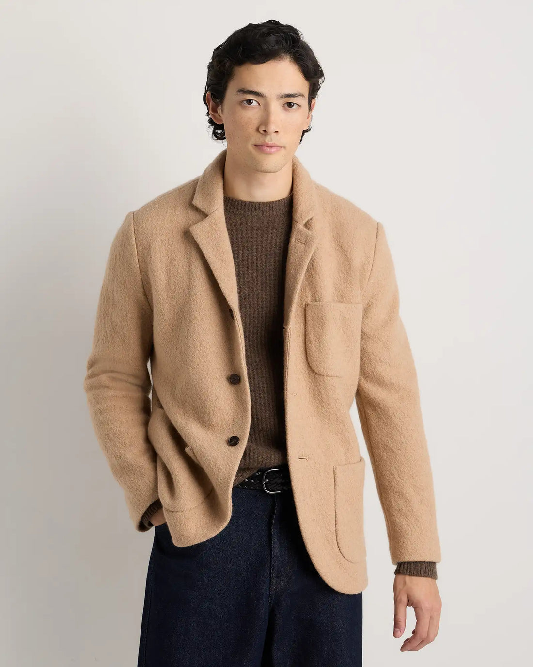 Boiled Wool Cashmere Blazer