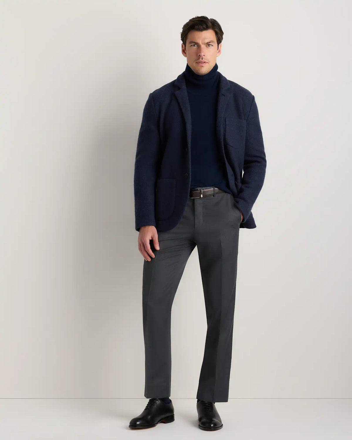 Boiled Wool Cashmere Blazer