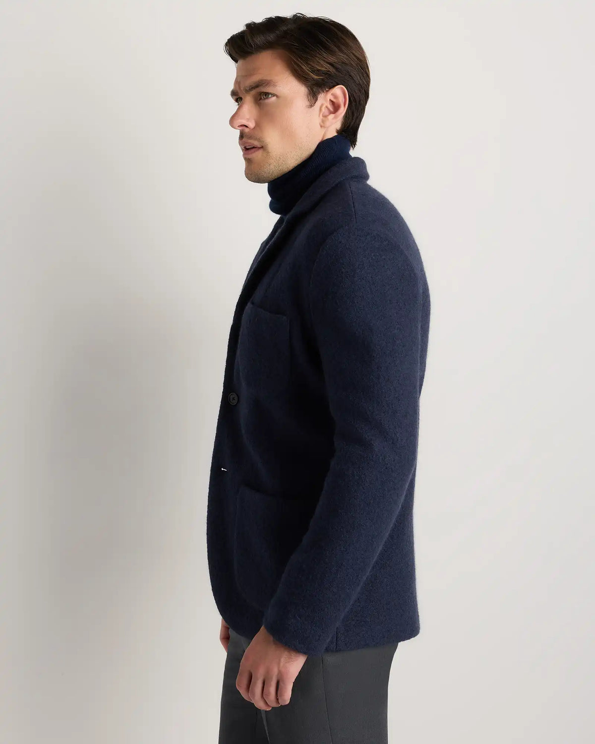 Boiled Wool Cashmere Blazer