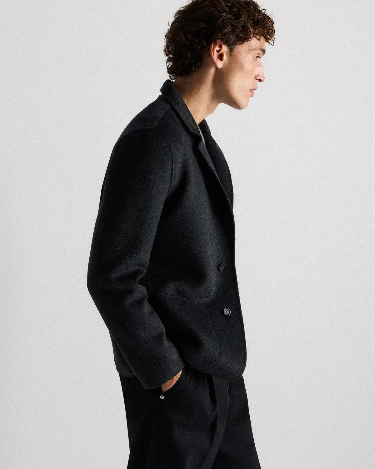 100% Mongolian Cashmere Double-Faced Chore Blazer
