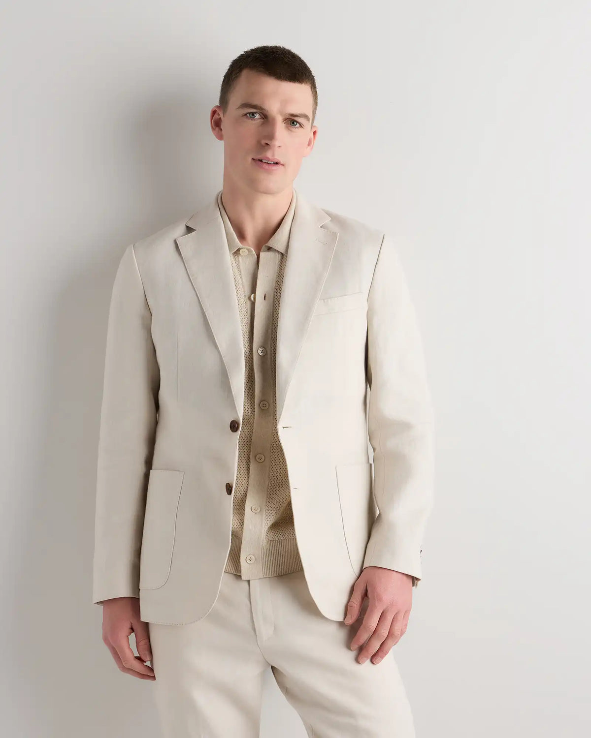 100% European Linen Tailored Blazer