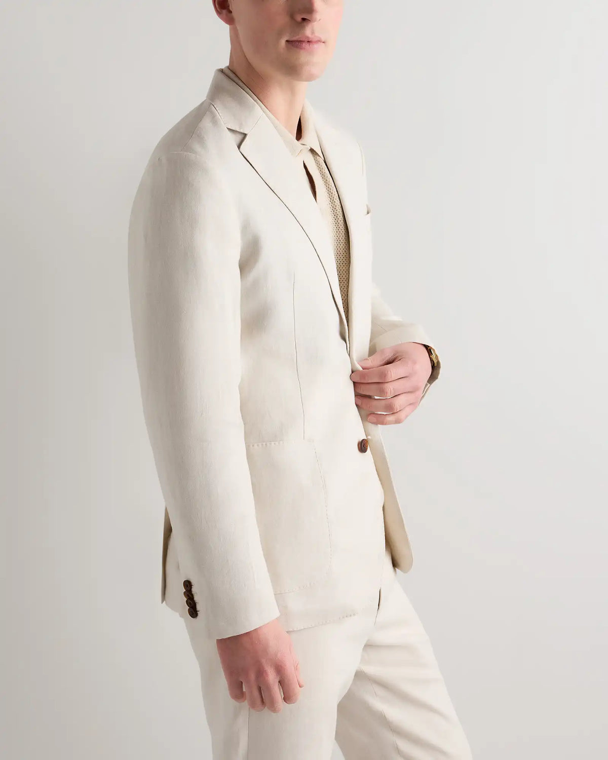 100% European Linen Tailored Blazer