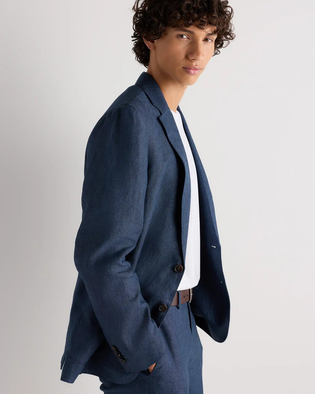 100% European Linen Tailored Blazer