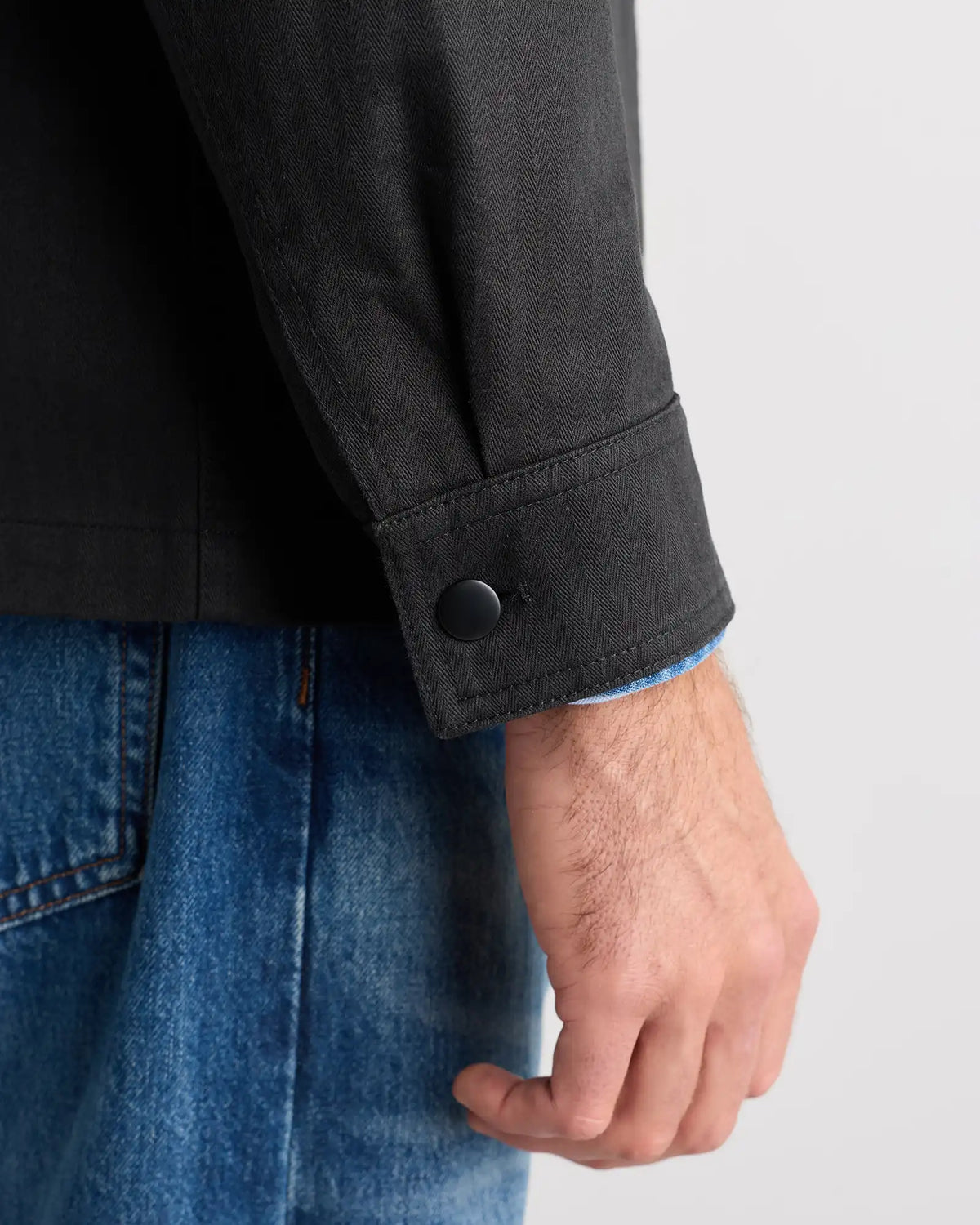 100% Organic Herringbone Twill Shirt Jacket