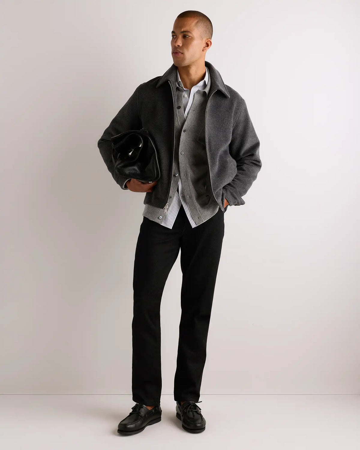 Wool Cashmere Harrington Jacket