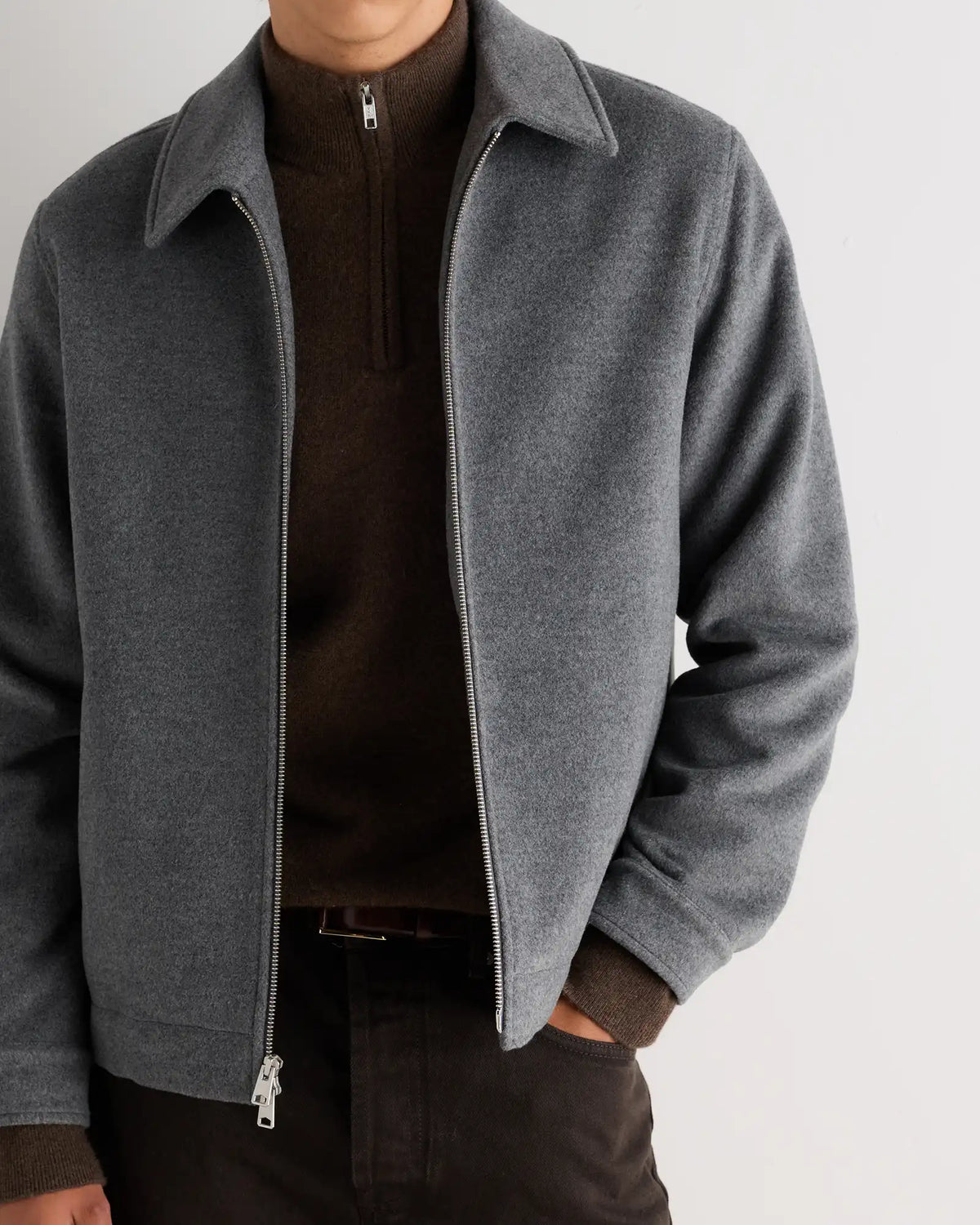 Wool Cashmere Harrington Jacket