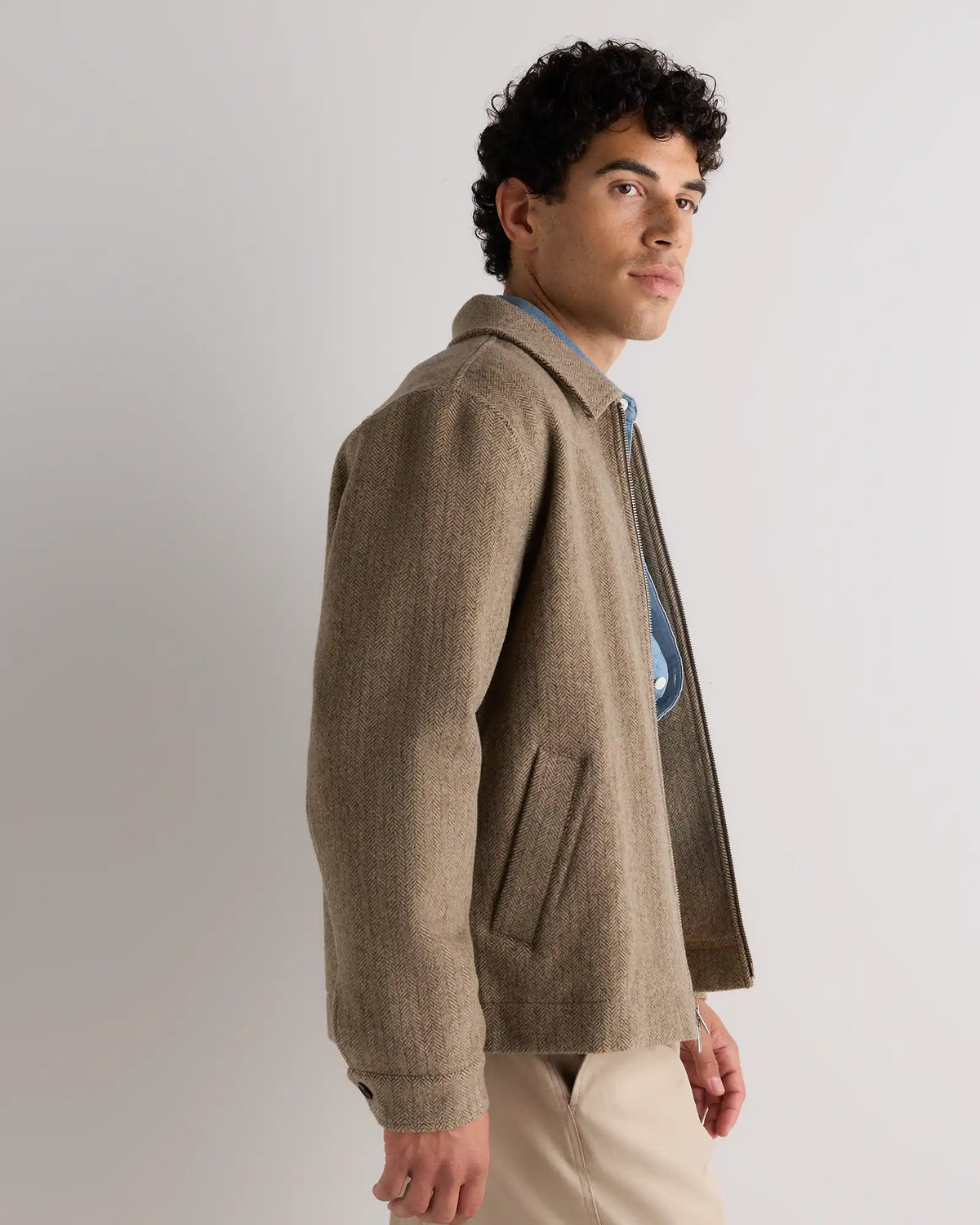 Wool Cashmere Harrington Jacket