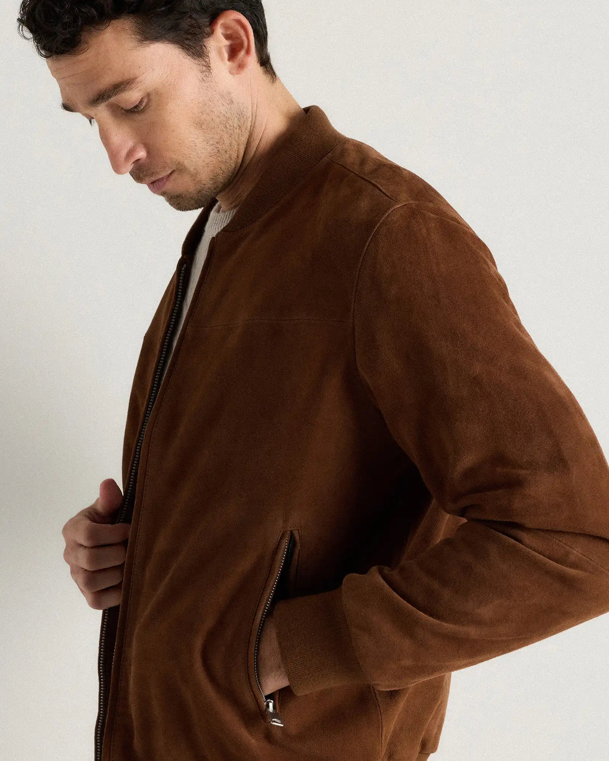 100% Suede Bomber Jacket