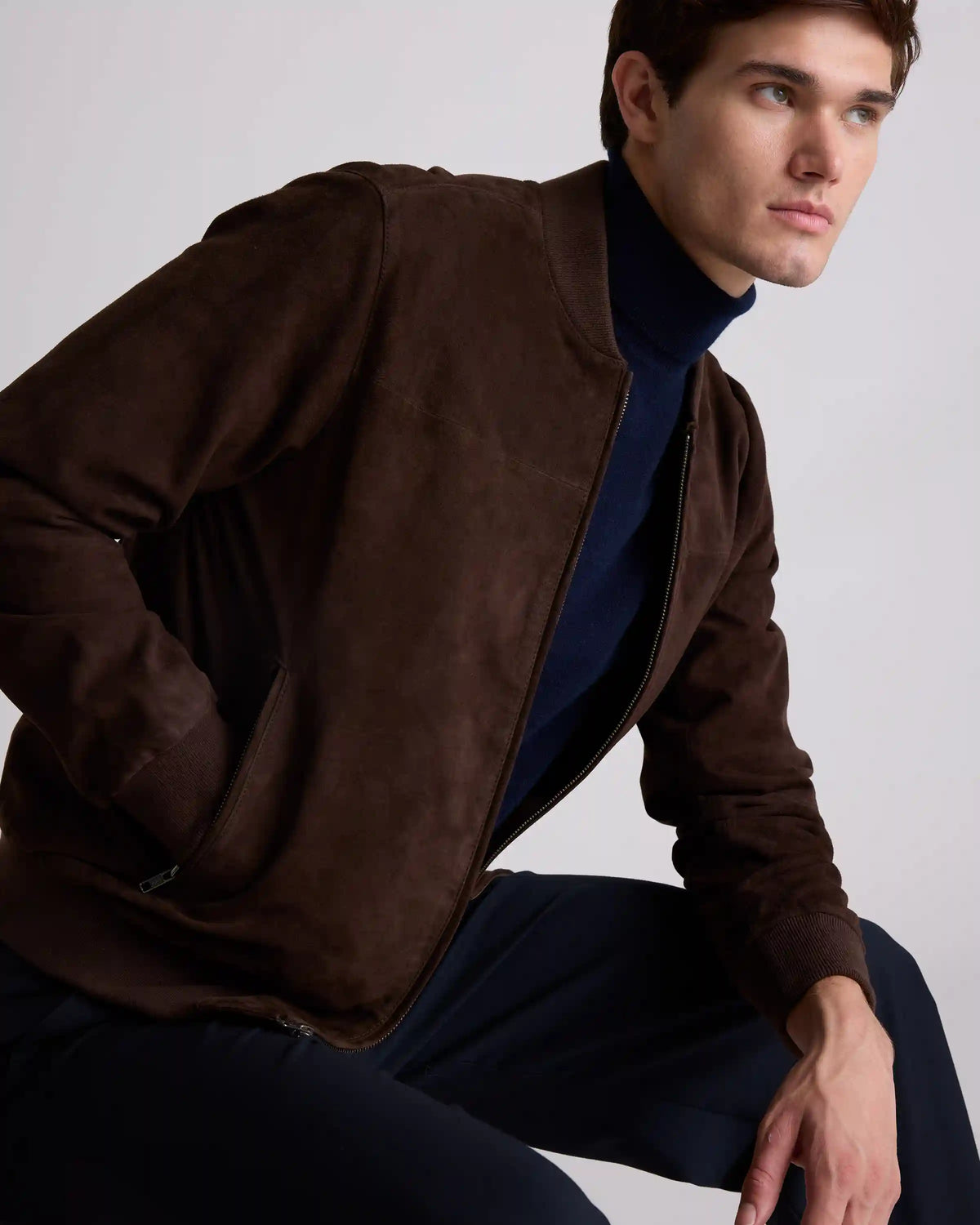 100% Suede Bomber Jacket